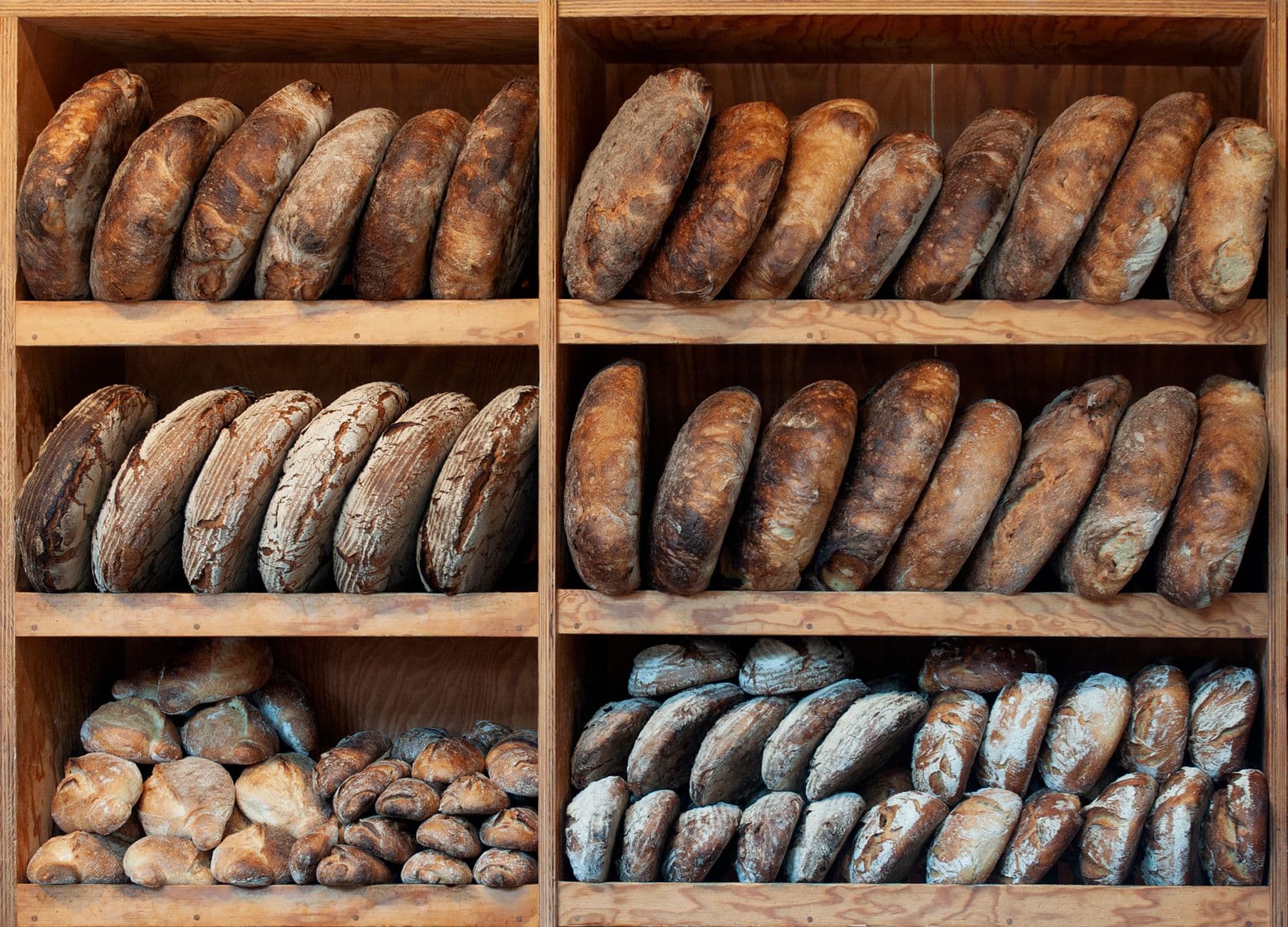 Frisches Brot in einer Bäckerei