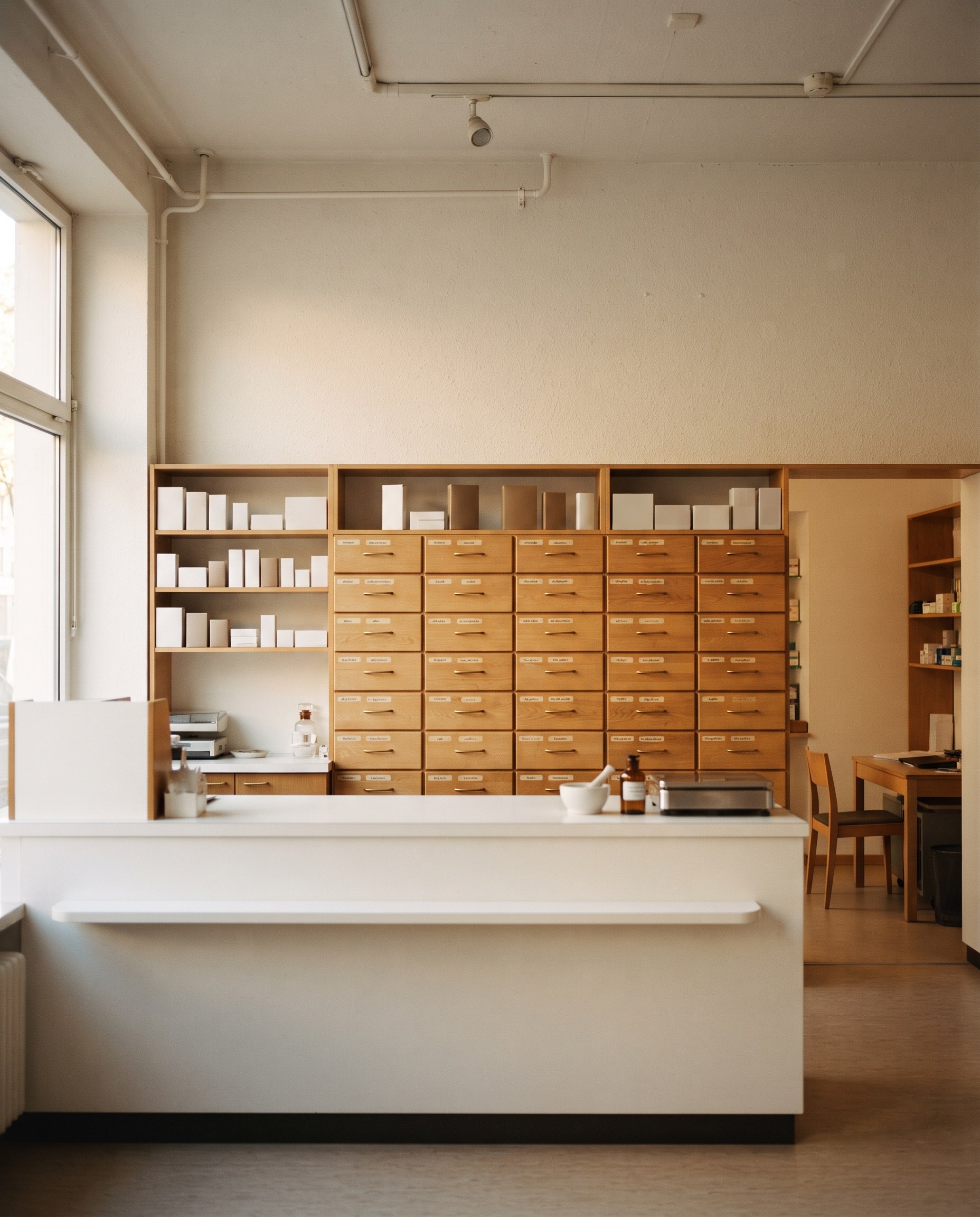 Rezeptur- und Beratungsbereich einer Apotheke